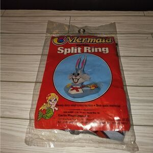 Mermaid Inflatables Bugs Bunny Split Ring Vintage 1977 New